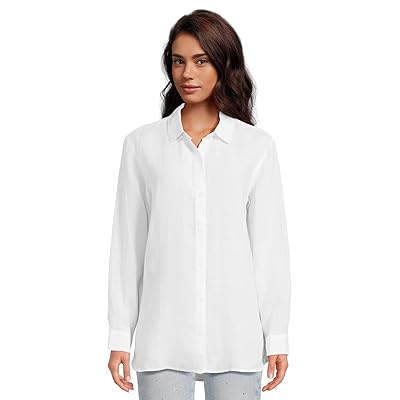 Eileen Fisher Classic Collar Long Shirt Women
