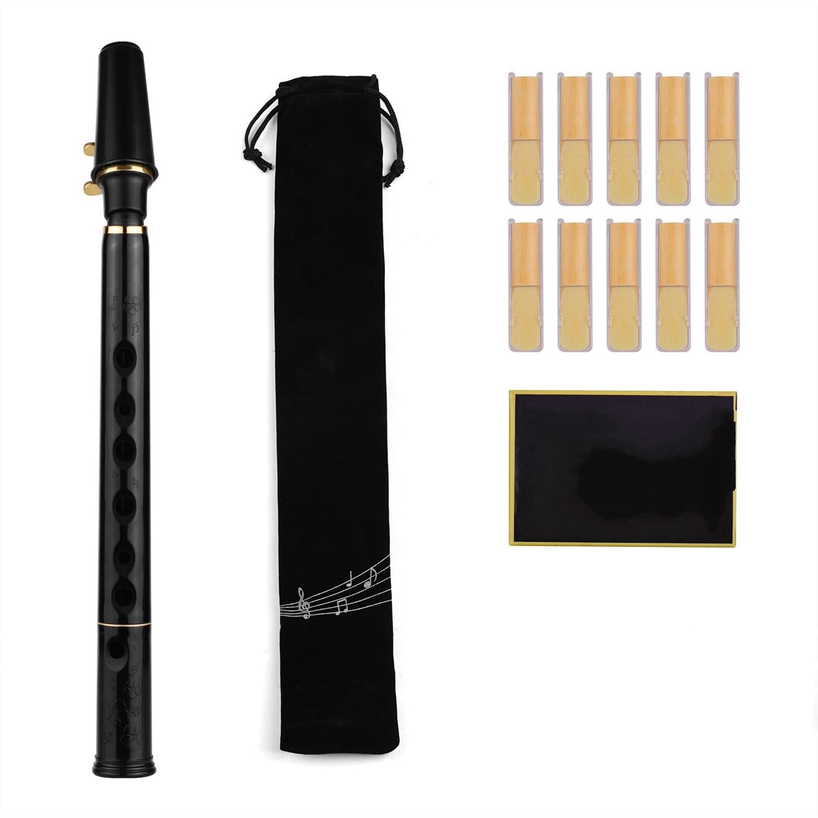 Saxofón Profesional C Key Mini Saxofón De Bolsillo Sax Material ABS Instrumento De Viento De Madera