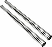 PRUNkuar 3 Inch T304 Stainless Steel Straight Exhaust Pipe - 48" Long Tailpipe DIY Tubing, Pack of 2