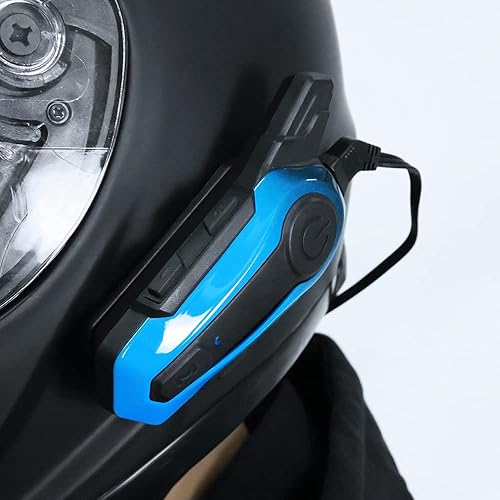 Miniatura 8 de Auriculares Bluetooth para motocicleta, intercomunicador de 3,280.8 ft con cancelación de ruido CVC, IPX6, impermeable, para 2 conductores,