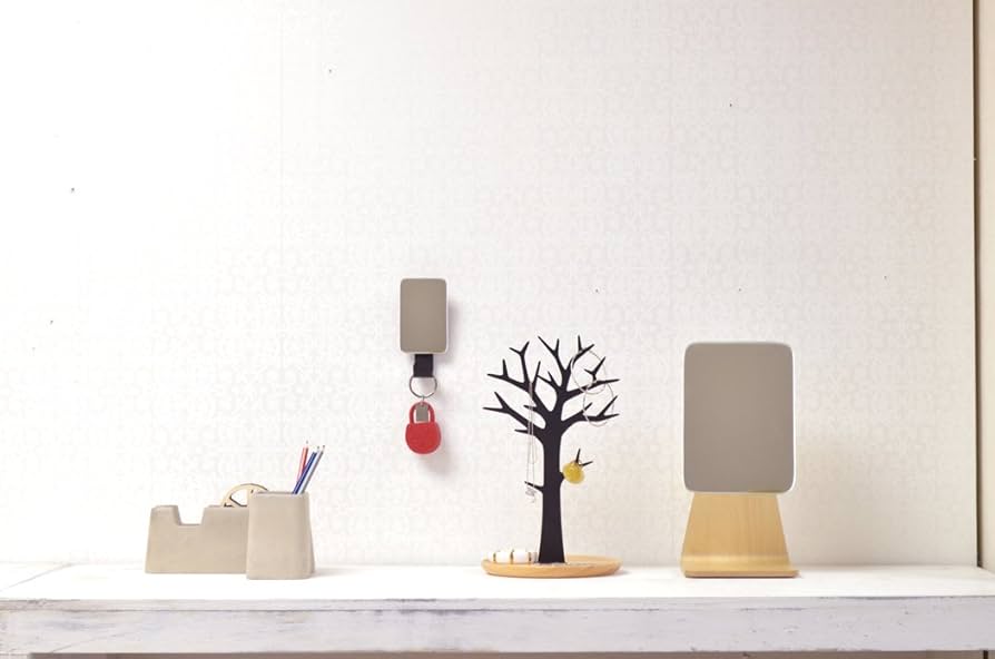 【新品未使用！】スタンドミラー　ホワイト 永井興産 パイプスタンドミラー（キャスター付）ホワイト 幅300