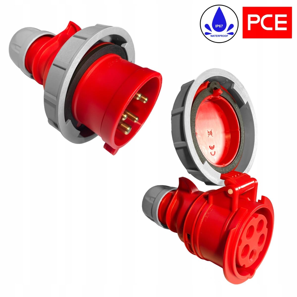 CEE IP44 - Prolunga elettrica in gomma (H07BQ-F 5g4 32A IP67, 45 metri)