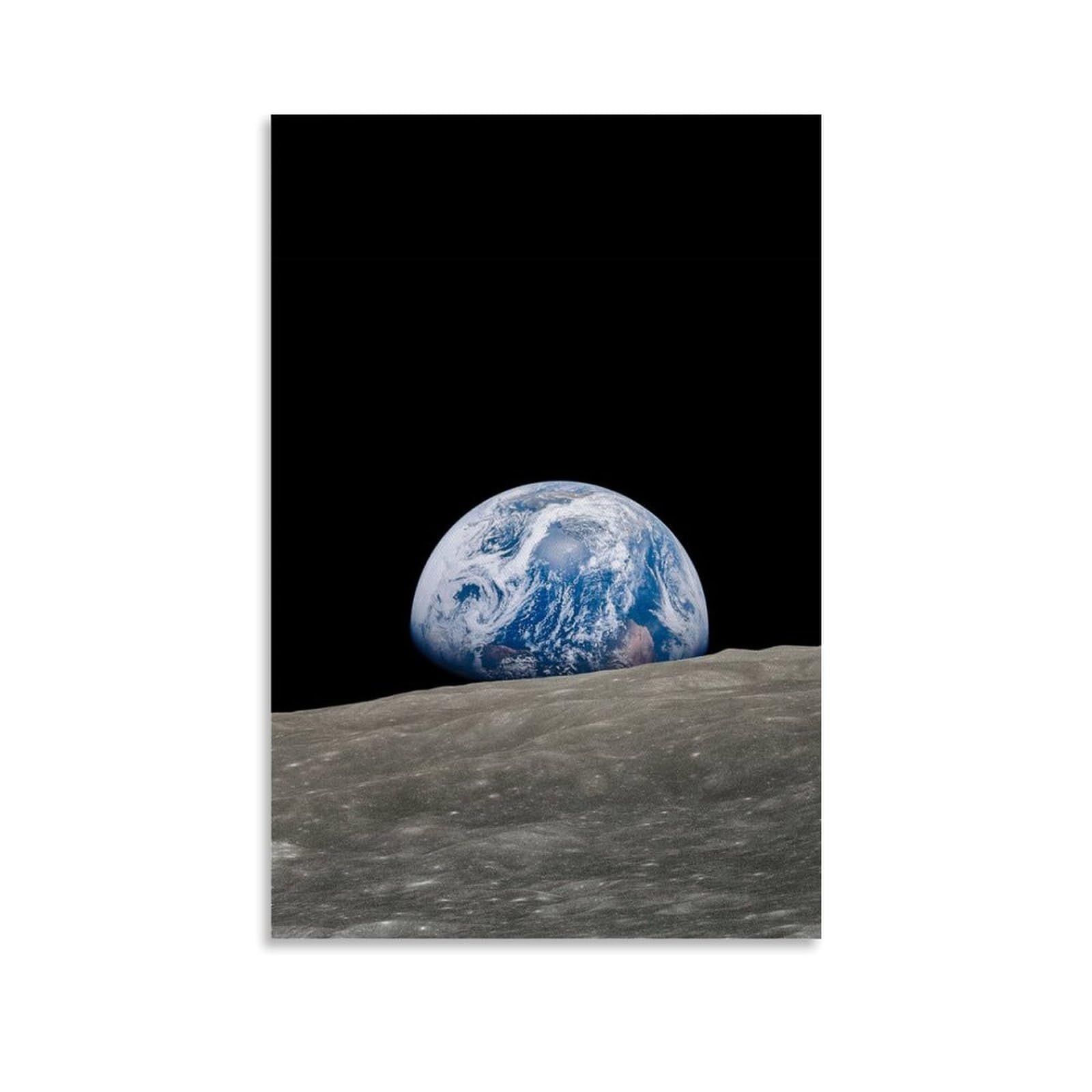 Earthrise(1) Space Poster Office Room Decor Cosmic Starry Sky Wall Art Posters for Wall Decoration 12x18inch(30x45cm)