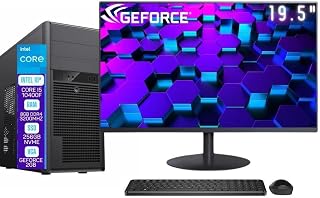Computador Completo Skill Pro Intel 10ª Geração Core i5 10400F 8GB DDR4 Placa de vídeo Geforce 2GB SSD 256GB Monitor 19.5" LED SP-049