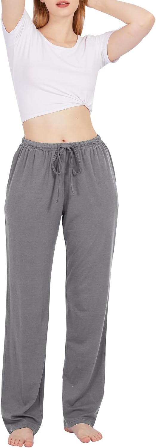 BAMBOO COOL Women Pajama Pants Comfy Lounge Sleep Bottoms, Casual Pj Pants with Pockets and Stretch Drawstring - Image 3