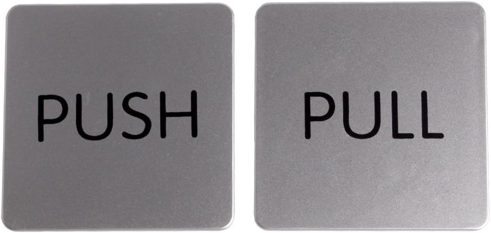 Larcele Plastic Pull and Push Door Sign Sticker JSGSP-01
