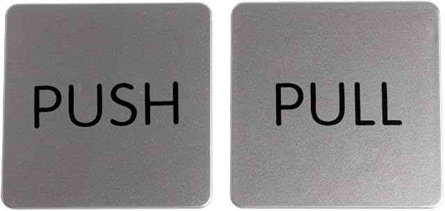 Larcele Plastic Pull and Push Door Sign Sticker JSGSP-01