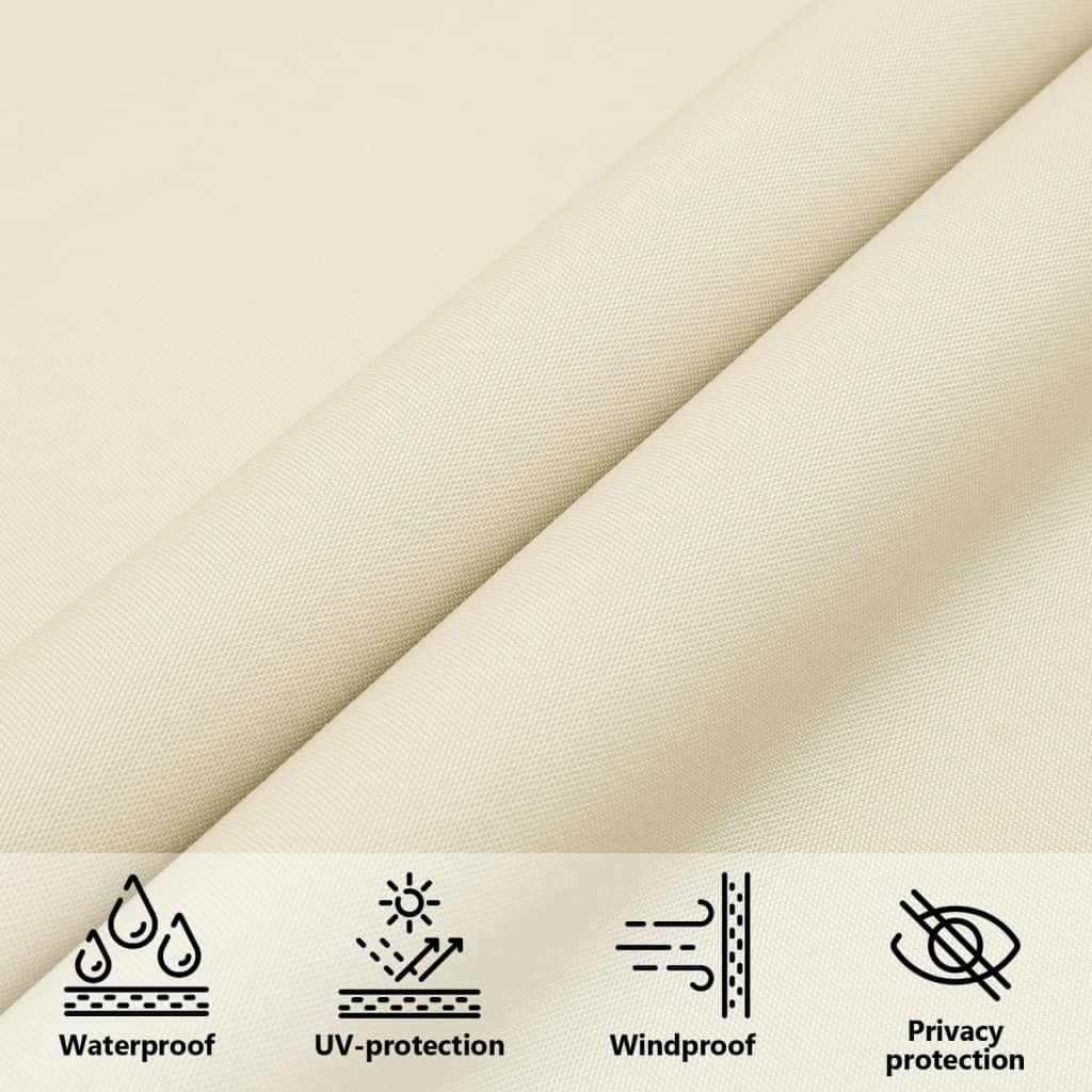 vidaXL Sonnensegel Wasserfest Sonnenschutz Windschutz Sonnendach UV Schutz Garten Terrasse Balkon Oxford-Gewebe Rechteckig 2x5m Creme