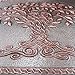 Handmade Copper Kitchen Backsplash Tiles, Celtic Tree of Life with Celtic Knot Border Kitchen Splashback, Custom Backsplash Panel, Copper Stove Backsplash, Indoor Outdoor Wall Decor (Gray&Copper)