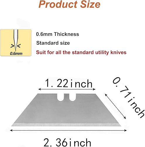 Miniatura 3 de Vickay SK5 - Paquete de 30 cuchillas de repuesto de acero resistente con estuche de plástico, cuchillas de afeitar de tamaño estándar para la