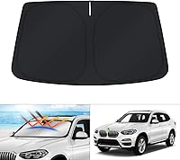 Vista 197 de KUST Parasol para parabrisas para BMW X1 F48 2016, 2017, 2018, 2019, 2020, 2021, 2022, accesorios de ajuste personalizado, parasol plegable