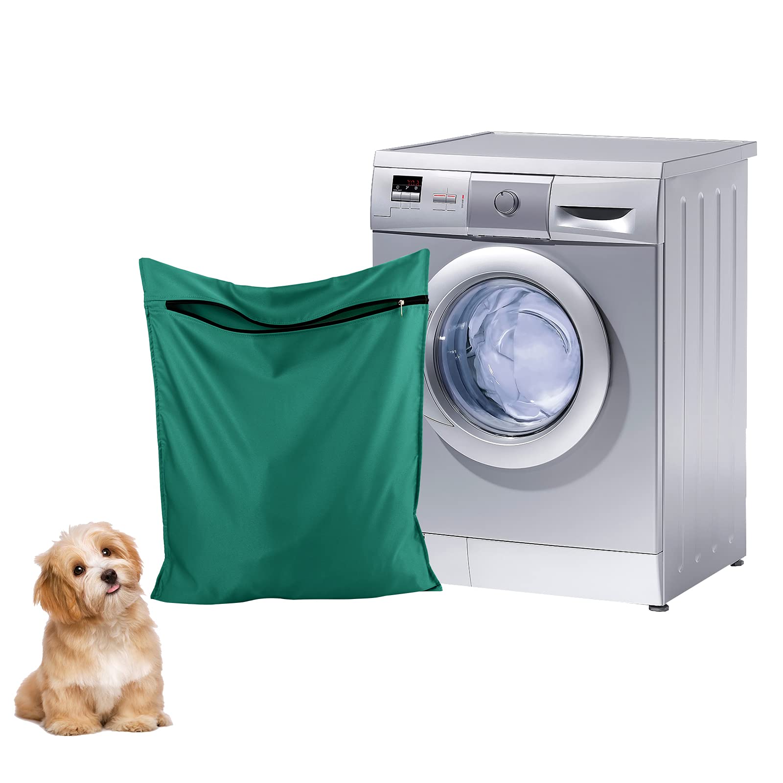 2x Borsa per la Lavanderia per Animali domestici, Pet Lavanderia, Sacco Porta Biancheria per Animali Domestici con Cerniera impedisce Bloccare la Lavatrice, Ideale per Cani, Gatti