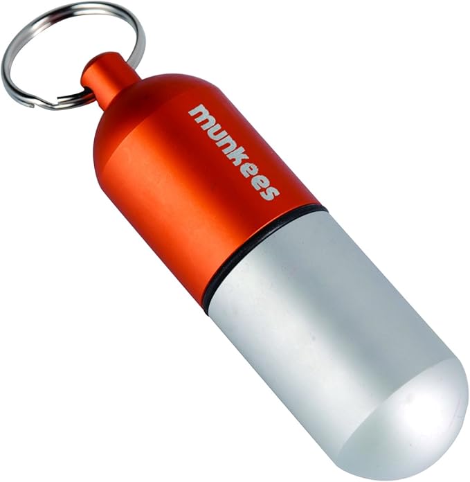 Munkees Waterproof Capsules, Watertight Accessory Case, Airtight Pill Bottle for