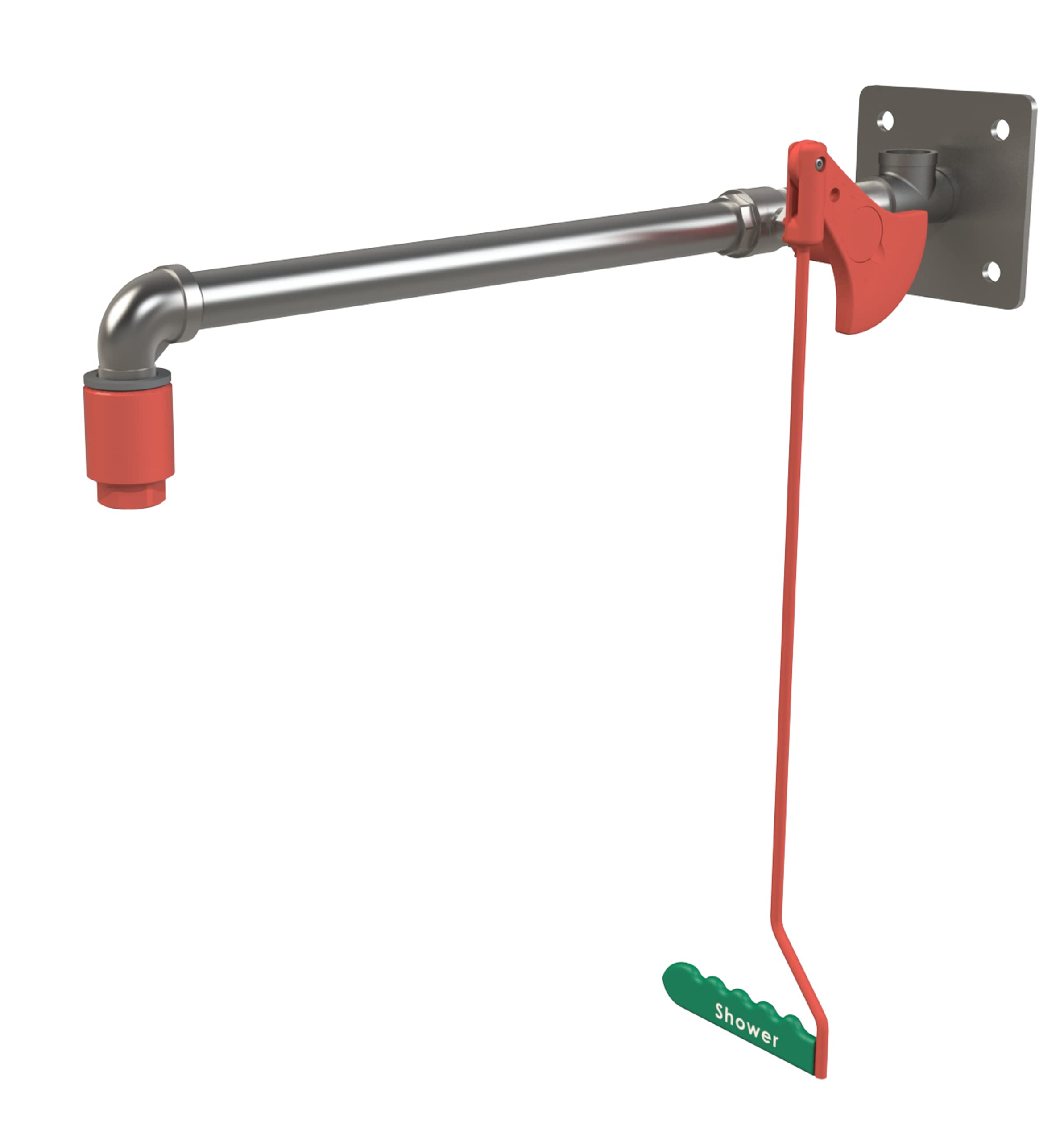 Hughes Ducha de emergencia para montaje en pared en interiores, para montaje en pared en interiores, 17,6 x 15 x 63,5 cm