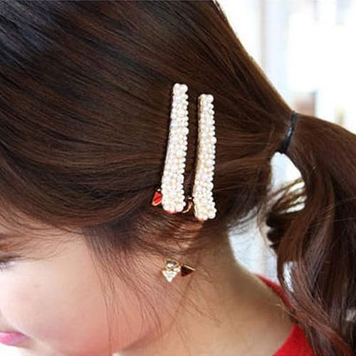 Miniatura 2 de Pinzas para el pelo de cocodrilo con diamantes de imitación y perlas, pinzas para el cabello, pinzas para el cabello de peluquería, accesorios de