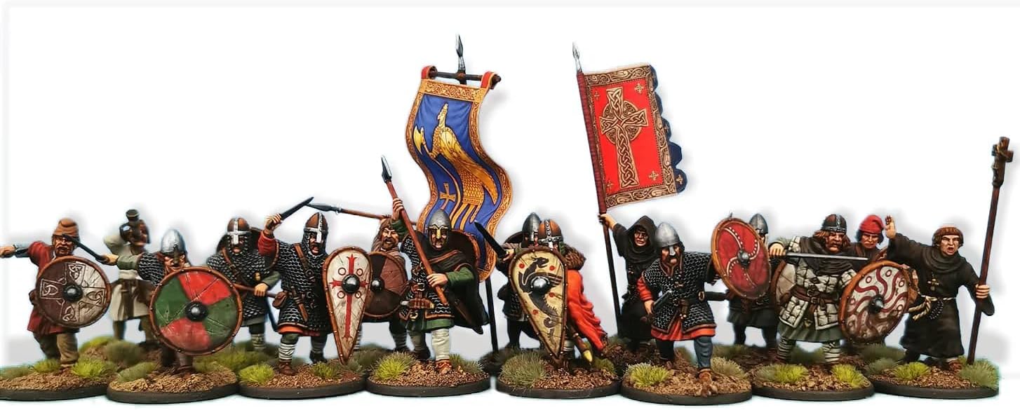 Wargames Delivered - Victrix Late Saxon Anglo Dane 28mm Miniatures with Bonus Miniature STL Download - 60 Detailed Hard Plastic Figures for Wargames, Fyrd & Huscarls Action Figure Tabletop Wargaming