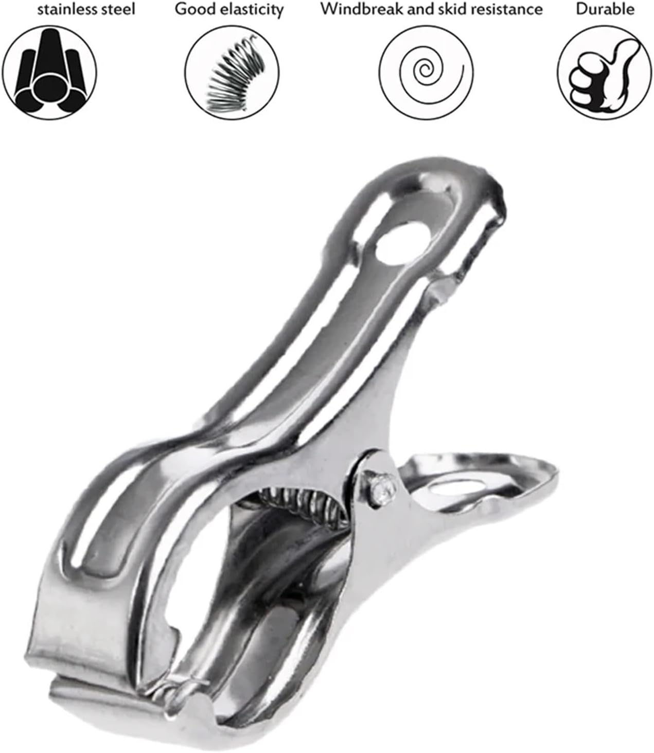 Clothes Pegs for Washing Line 100pcs Stainless Steel Clothespins Large Beach Towel Clips Clothes
