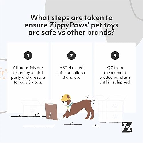 Miniatura 5 de ZippyPaws - Squeakie Can, juguete de peluche para perro con relleno y chirriante - Garra Zippy