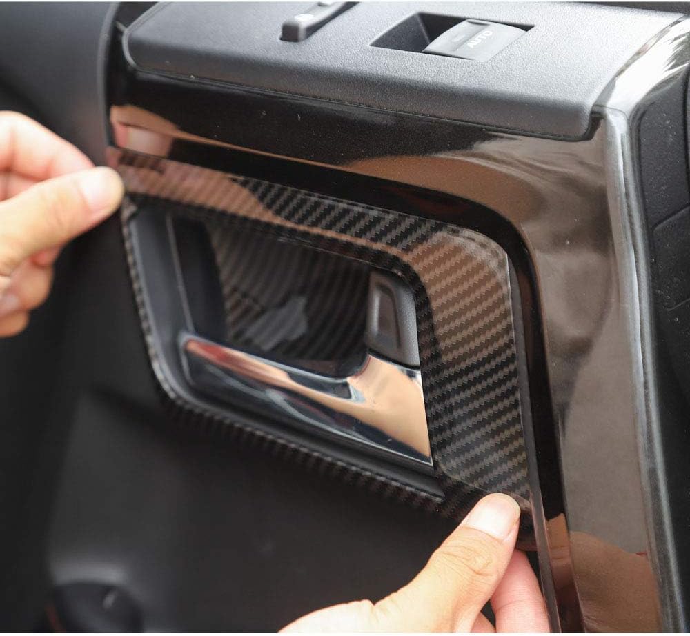 Voodonala for 4runner Inner Door Bowl Decoration Trim fit Toyota 4runner SUV 2010-2019(Carbon Fiber Grain)