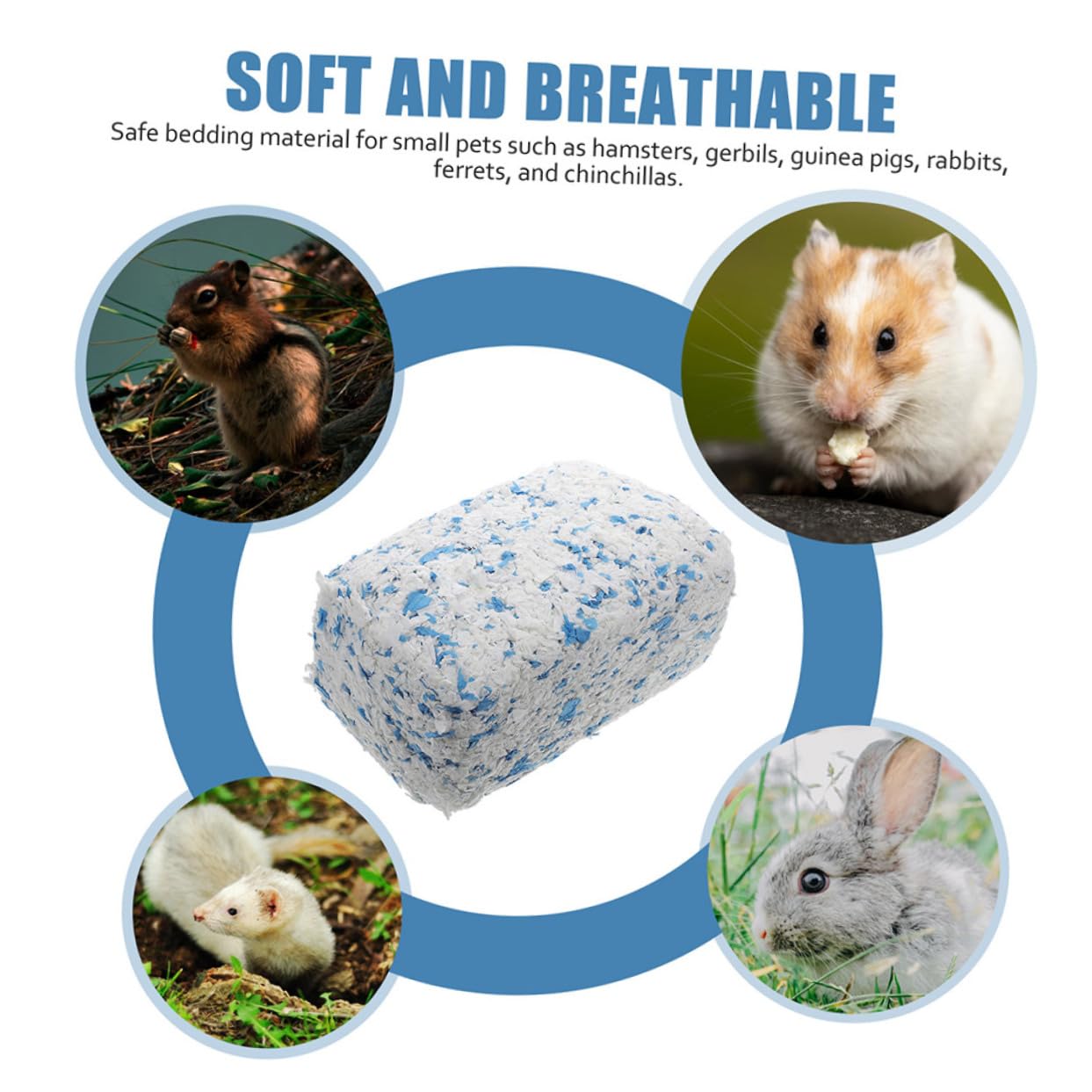 Papierstreu für Kleintiere 2 Beutel Staubarm Sanfte Oberfläche Hält den Käfig Sauber und Warm für Kleintierkäfige