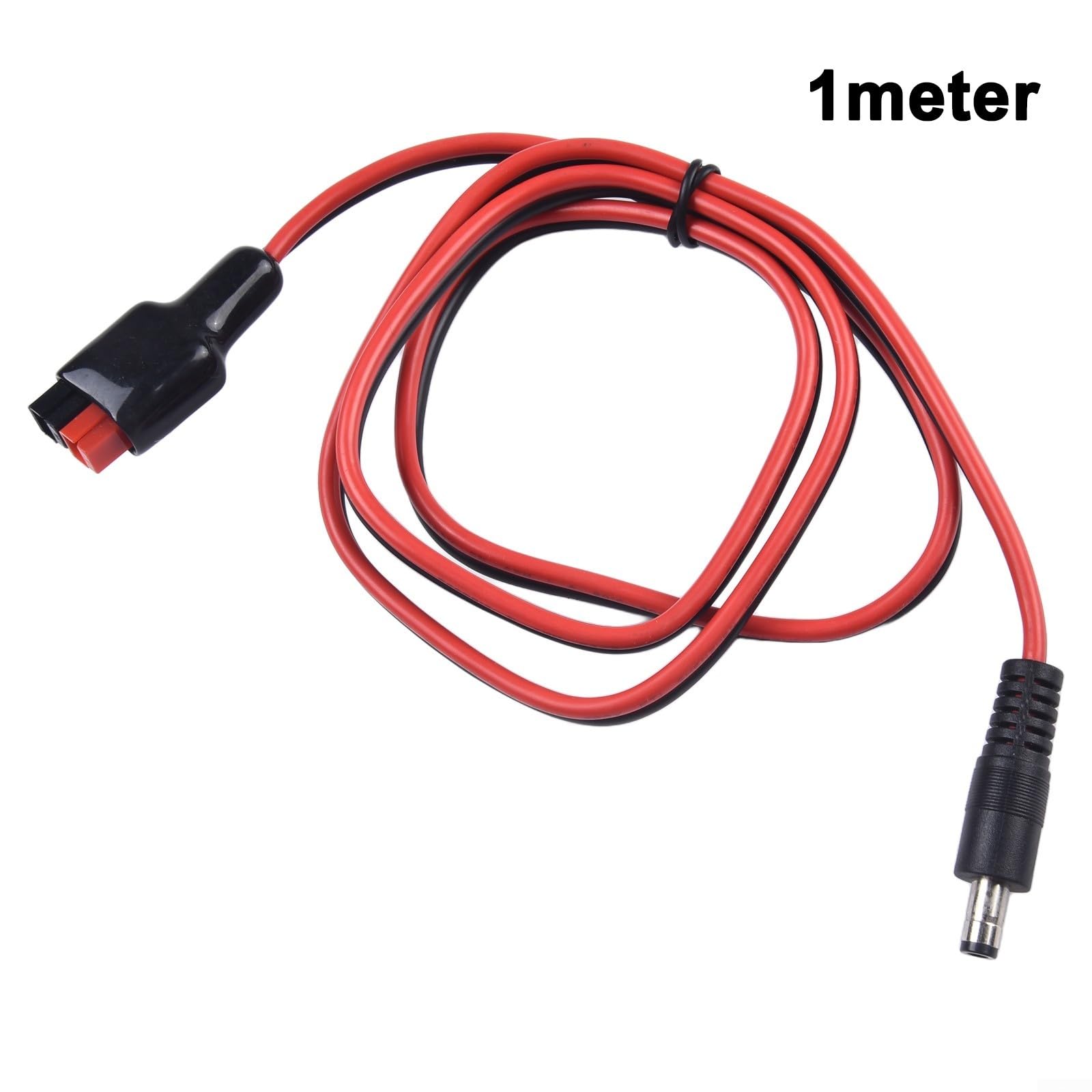 Cavo adattatore da pannello solare a CC 5,5 x 2,5 mm, compatibile con connettori, filo in PVC 14AWG, lunghezza 1 m, 12-24 V 18 A per camper e Indust