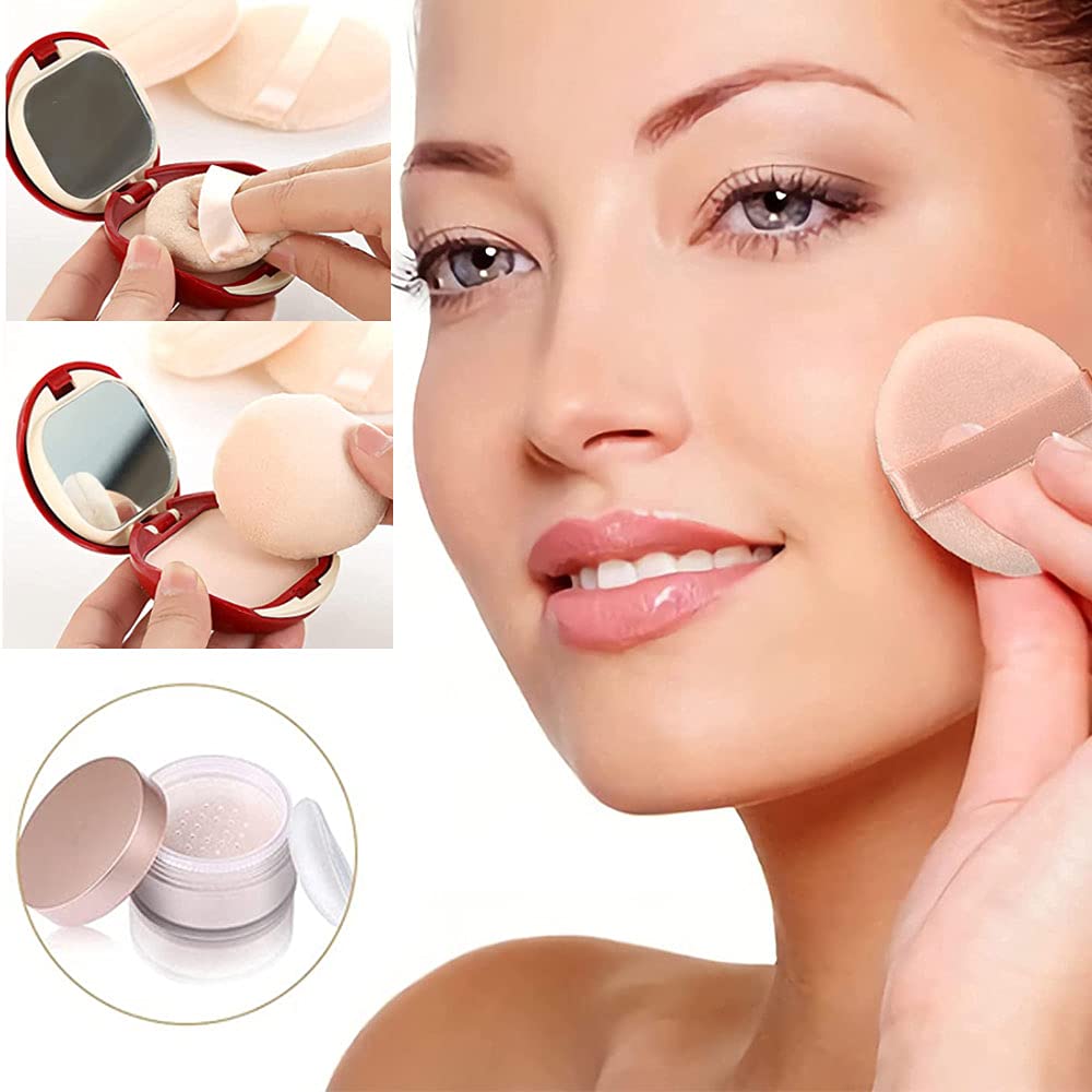 20PCS Soffio di Polvere Make Up Spugna, Spugnetta per il Trucco, Morbido Piumino da Cipria, Spugne Rotonde per Il Trucco Piumino, Soffio di Polvere Rotondo in Spugna, Soffio da Cipria Cosmetico