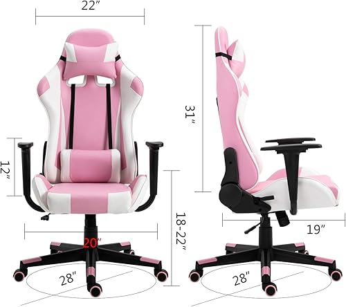 Miniatura 71 de Modern-Depo Black Virgo Zodiac - Silla de juegos con diseño ergonómico, giratorio y reclinable ajustable, capacidad de carga de 330 libras Virgo