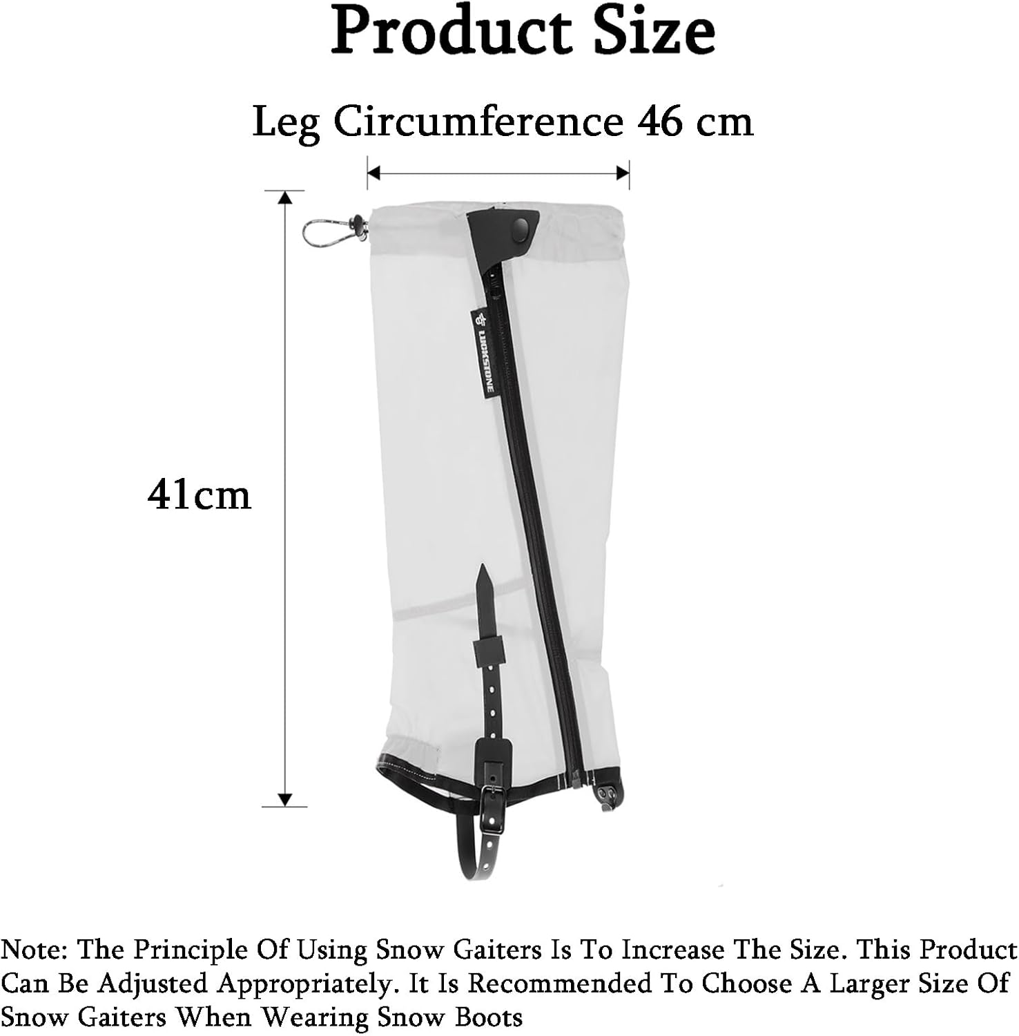 Leg Gaiters,Lightweight Adjustable Shin Guards,Breathable Nylon Long Shoe Covers,for Hiking Skiing Mountaineering