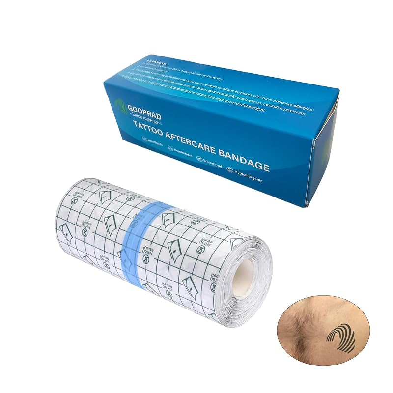 Película adesiva transparente para cuidados pós-tatuagem Gooprad, 15,24 cm x 2,01 m