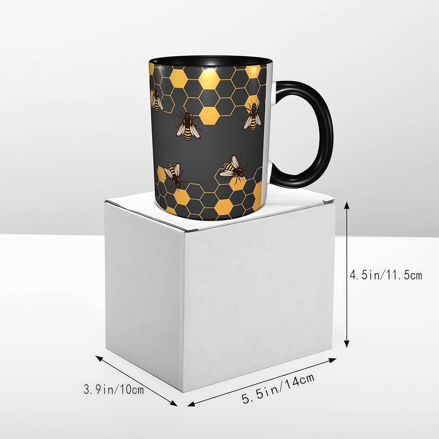 Honeycomb Bee Coffee Mug 11oz - Funny Ceramic Tea Cup for Men Women Office and Home Novelty Mugs Ideal Present Birthday Microwave Safe - Image 5