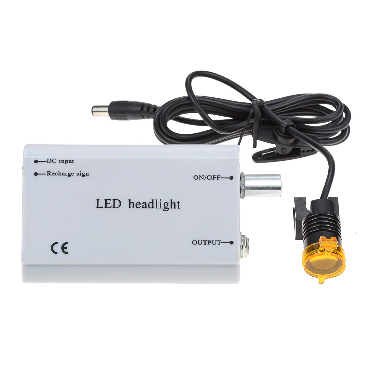Chirurgische Zahnärztliche 3W LED Scheinwerfer Clip On Taille Hängende Art mit Filter Gürtelclip Stirnlampe für Brille (Silber)