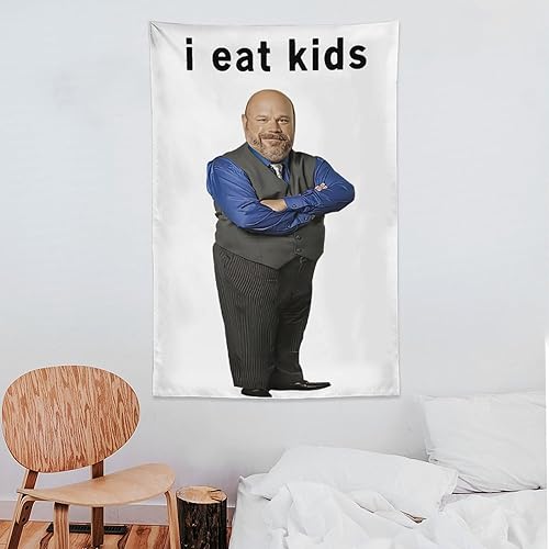 Miniatura 9 de BionZax Bertram I Eat Kids - Tapiz vertical para dormitorio, dormitorio universitario o sala de estar, decoración del hogar, 40 x 60 pulgadas,
