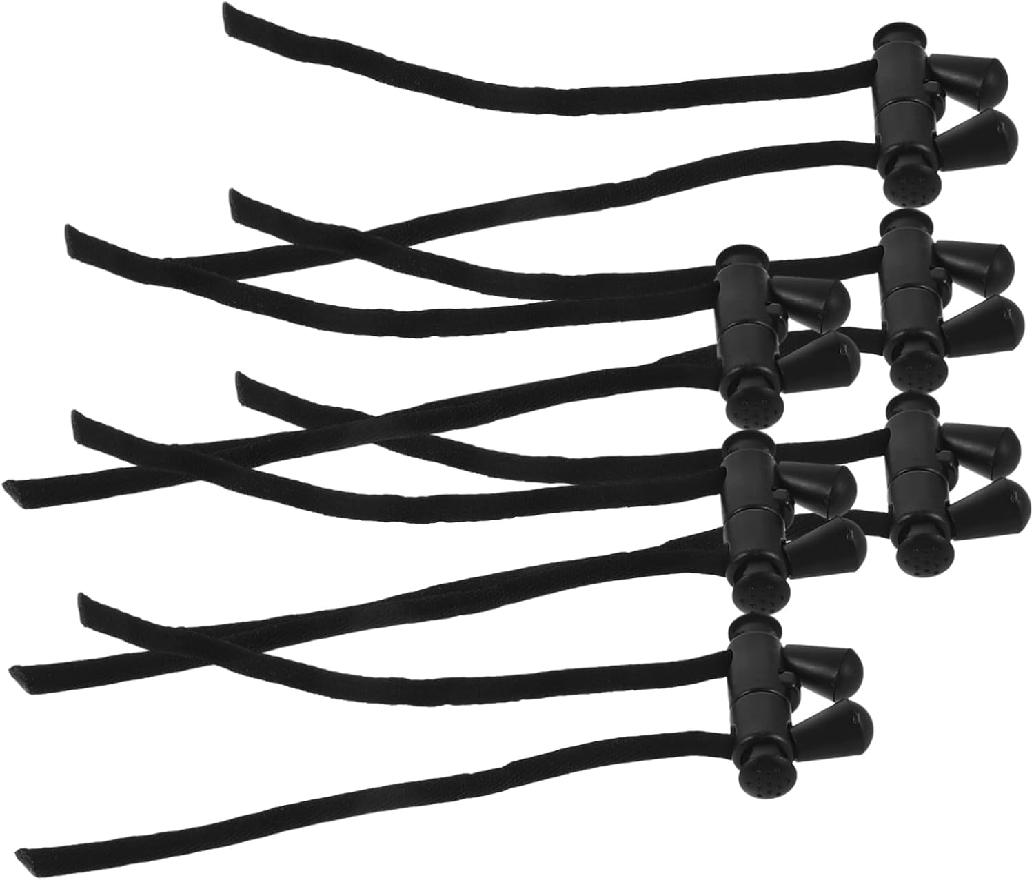 KICHOUSE 6-pack Adjustable U-shaped Neck Pillow Rope Straps Dual Button Spring Clip Travel Accessories Anti-loss Fixing Cords for Office and Travel