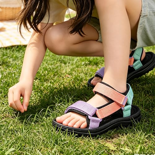 Image of vibdiv Boys Girls Sandals Open-Toe Summer Outdoor Unisex Child Sport Sandals Athletic Lightweight(Toddler /Little Kid /Big Kid)
