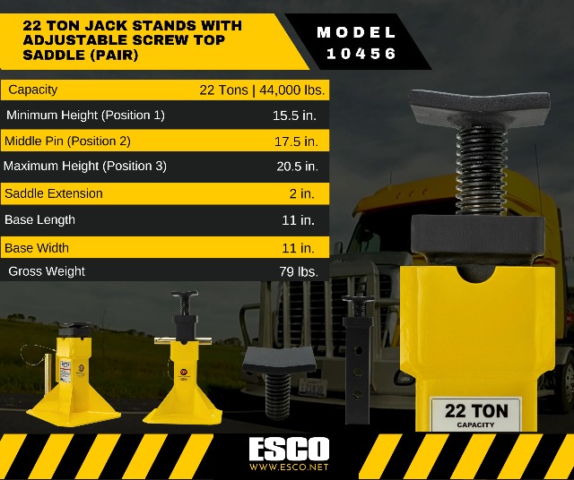 Amazon.com: ESCO 22 Ton EZ-Wheel Jack Stands, 1 Pair : Automotive