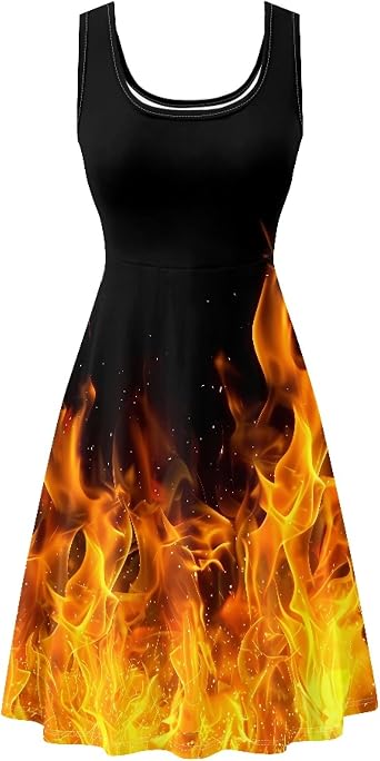 Casual Sleeveless A-Line Dresses for Women Tank Top Dress with Pockets XS - 4XL