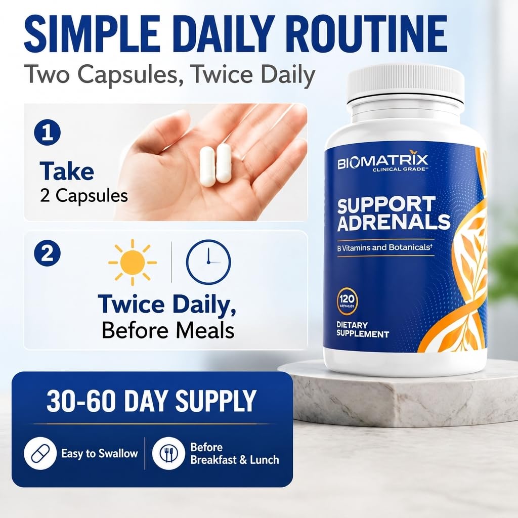 BioMatrix Adrenal Fatigue Supplement, Cortisol Manager, B Vitamins & DHEA — Amazon image 5