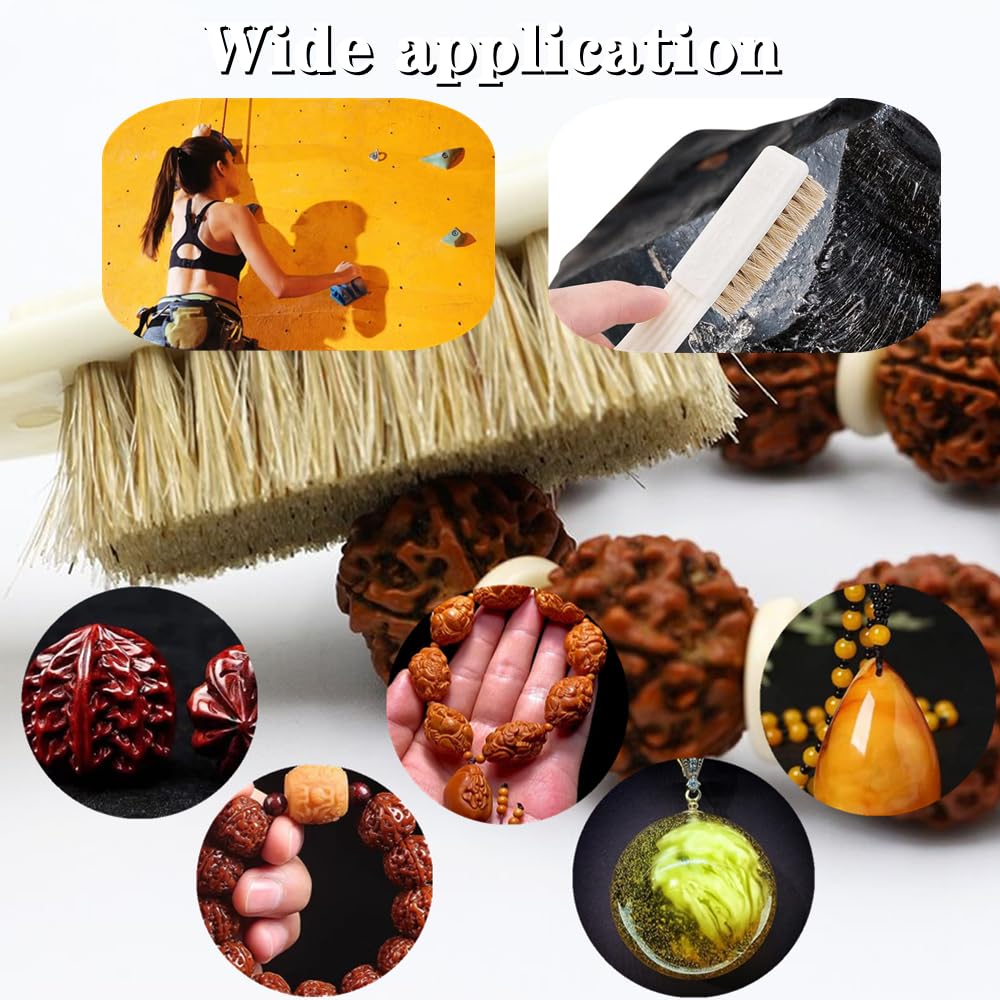 4 spazzole da arrampicata robuste spazzole per bouldering per arrampicata e bouldering spazzola setole di cinghiale manico robusto spazzola per gesso per arrampicata su roccia indoor arrampicata
