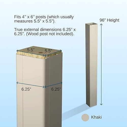 Miniatura 4 de Weatherables Envoltura de Poste de Vinilo de 6x6 – Envoltura de Poste de Porche de Vinilo Premium para Exteriores Resistente a la Intemperie