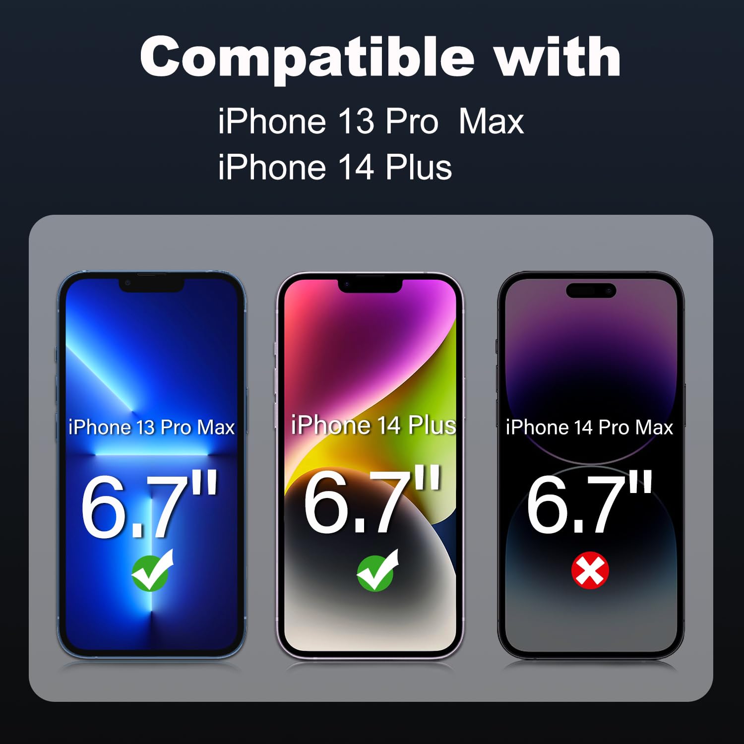 thumbnail: Tentoki 3-in-1 Beschermhoes Voor IPhone 13 Pro - TPU Hoes + 2x Gehard Glas, Schokbestendig, Transparant