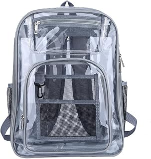 Birity Clear Backpack Heavy Duty,Large PVC Transparent Backpack,See Through Book Bag,Transparent Backpack For Teenager and Adults,Clear Bookbag for School,Sports,Work,Travel, College