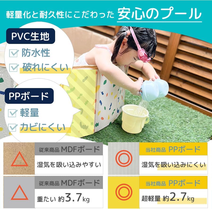 IAM NATURAL 折りたたみプール ボールプール (クレヨンモカ, 【大きさ】 120cm)