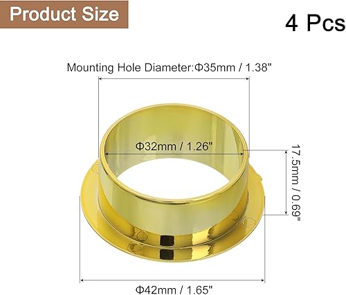 Miniatura 2 de uxcell 4 ojales de escritorio de nailon de 1.38 pulgadas (1.378 in), cubierta de agujero para cable de plástico, organizador de cables para gabinete