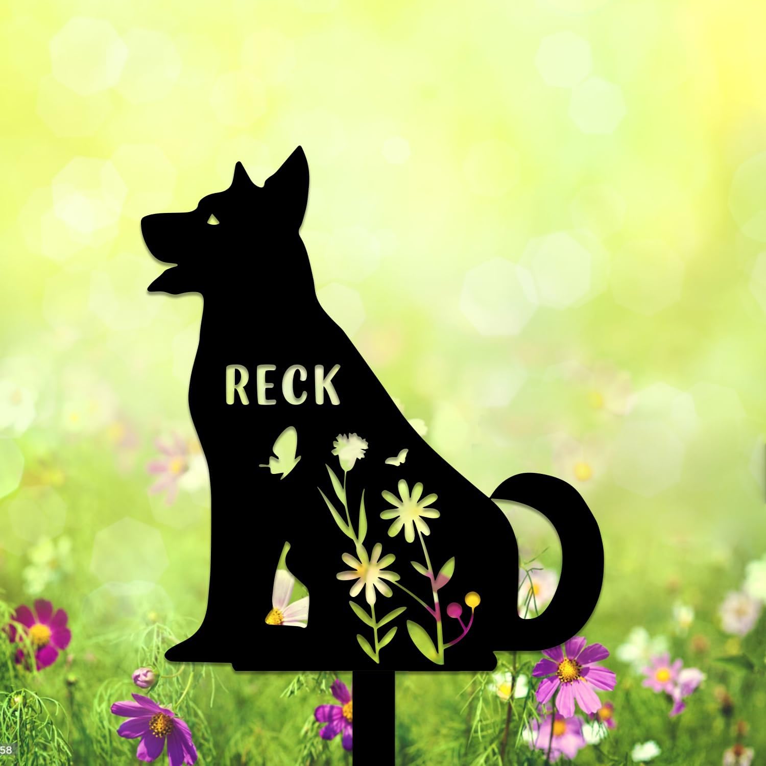 Custom Pet Grave Markers Dog Memorial Plaque, Memorial Yard Garden Outdoor Decor, Waterproof Metal Dog Grave Markers for Loss of Pets, Personalized Sympathy Remembrance Gift