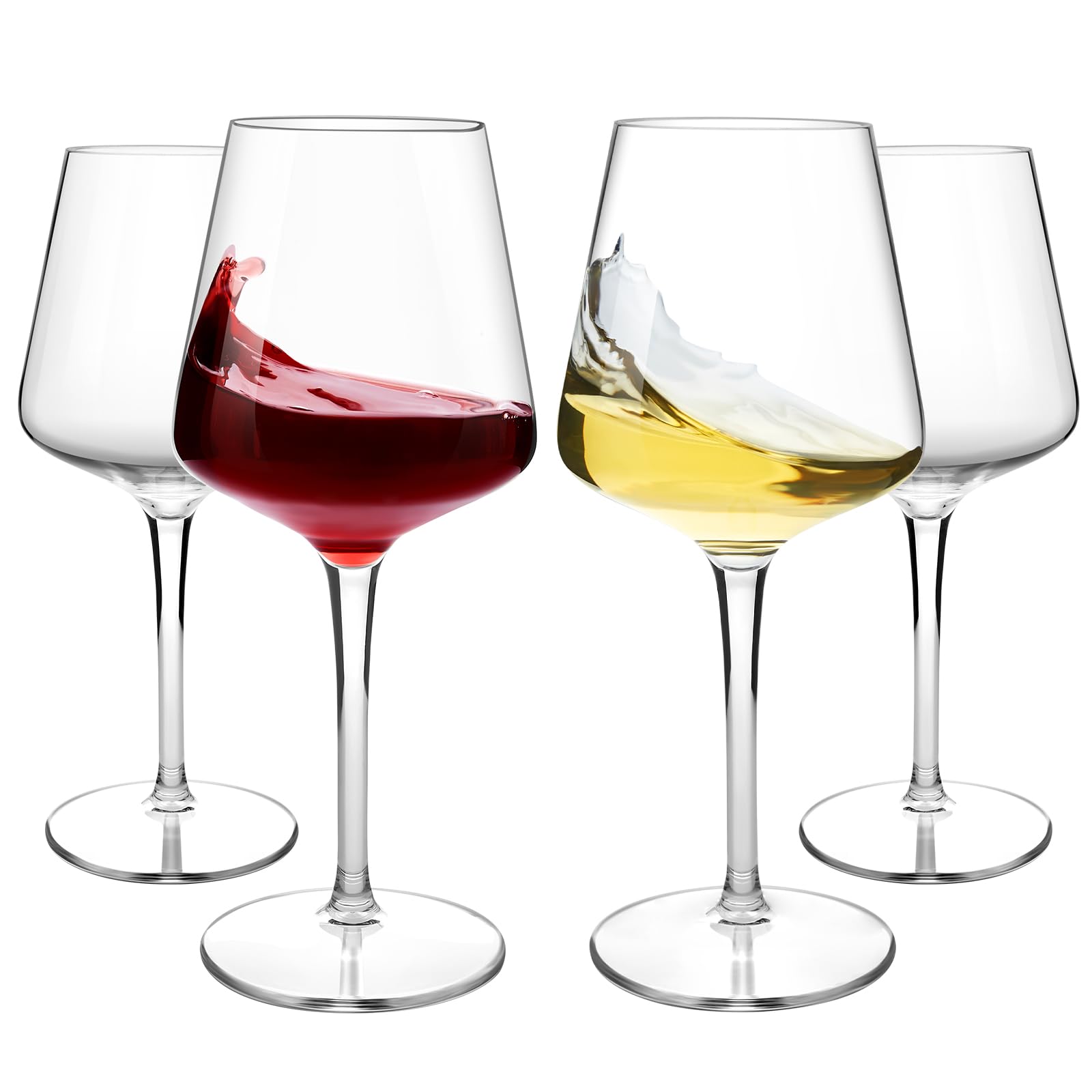 HAHASHOW Tritan Plastic Wine Glasses, Unbreakable 445ml Wine Glasses 4 Set, Dishwasher Safe for Camping, Picnic, Outdoor & Party — image 1