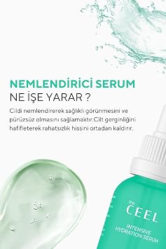 The Ceel Yoğun Nemlendirici ve Onarıcı Serum Hyaluronıc Acıd, Sodium Pca, Panthenol B5 Etkili 30 ml