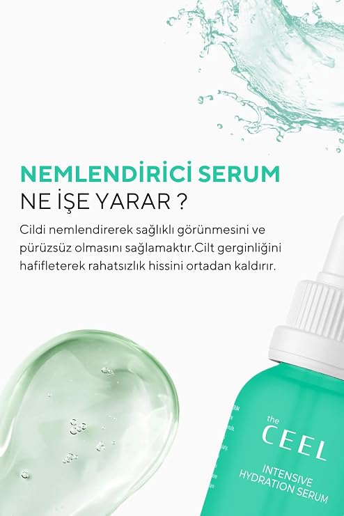 The Ceel Yoğun Nemlendirici ve Onarıcı Serum Hyaluronıc Acıd, Sodium Pca, Panthenol B5 Etkili 30 ml