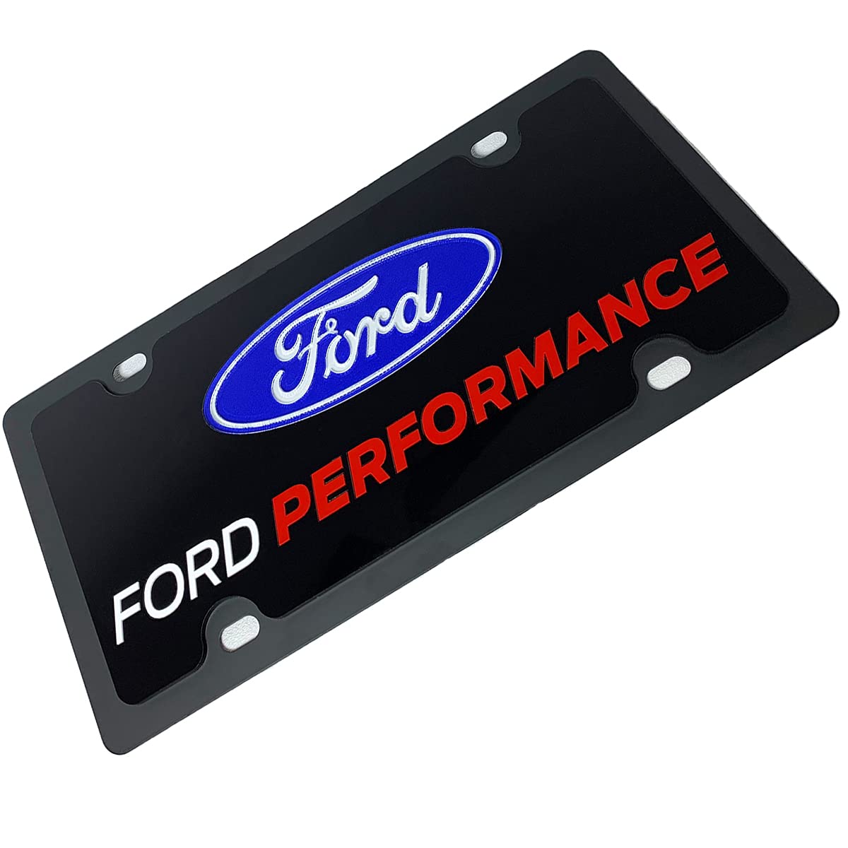 Ford Racing Plate Ford F-250 License Plate Eurosport Daytona Stainless Steel License ...