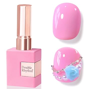 Double Rhythm 0.5 Oz Gel Nail Polish Neutral Natural Same Color Same Bottle Translucent Light Milky Pastel 15ML Manicure French Design Art DIY at Home Dreamy Pink-A1567