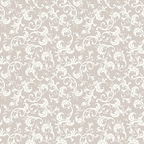 Papier peint damassé pour masquer les défauts du mur de salon - 3